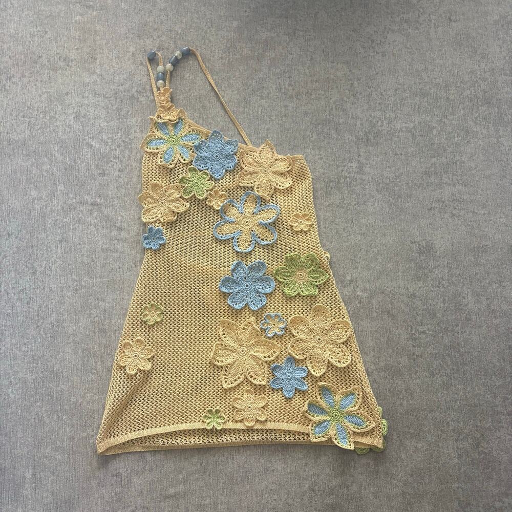 Bydee NAMMOS CROCHET MINI DRESS IN ZESTI - Picture 2 of 8